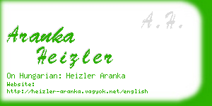 aranka heizler business card